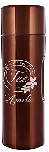Herz & Heim® WMF Thermoskanne - Tee - Nimm dir Zeit für dich- mit Wunschname Kupfer
