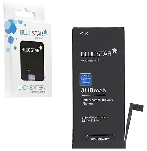 Blue Star Batteria Premium Agli Ioni Di Litio Integrata Ottima Durata E Affidabiltà Da 3,83v 3110mah Per Apple Iphone 11