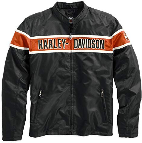 HARLEY-DAVIDSON Herrjacka generations casual utomhus fritidsjacka funktionell jacka för män svart orange, 4XL