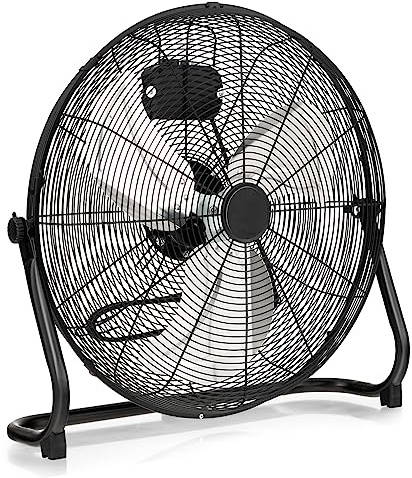 TANGZON 20 Floor Fan, 3 Speed High Velocity Metal Pedestal Fan with Tilt Function, Electric Floor Standing Cooling Fan for Home Gym Office Use