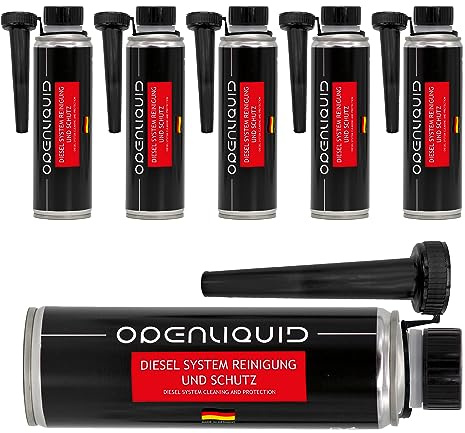 OPENLIQUID Diesel System Reinigung und Schutz - Kraftvolle Motorpflege für verbesserte Leistung, Effizienz und Umweltschutz, 300 ml (6X 300 ml)