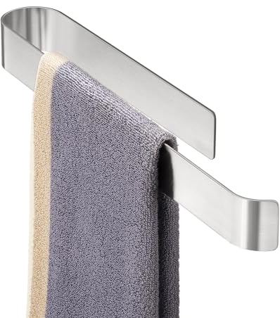 Gsocel Handtuchhalter Ohne Bohren,Handtuchstange 304 Edelstahl Hantuchhalterung Selbstklebende Badetuchhalter Wand für Bad und KüChe 38CM,Silber