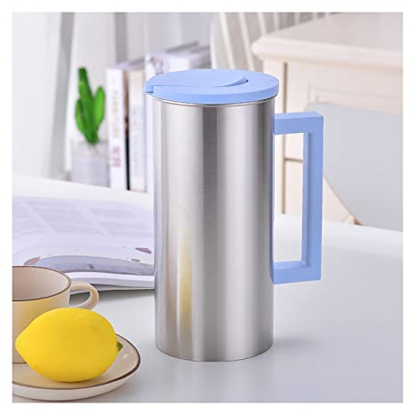 Carafe Eau ménage bouilloire à froid en acier inoxydable épaissi bouilloire à froid avec du thé restaurant couvercle bouilloire cafetière Pichet à Thé Glacé (Color : D)