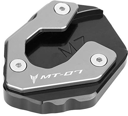 TREONK Motorrad Seitenständer Unterlage Ständerunterlage Seitenständer-Auflagevergrößerung für MT07 MT-07 MT 07 2015-2022