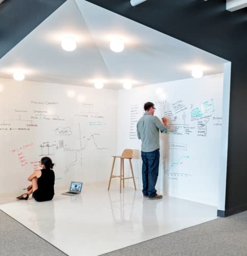 Whiteboard Magnetische Folie *viele Formate* Magnettafel Selbstklebend, Magnetfolie Weiß Abwischbar leicht zuschneidbar (120x90cm)