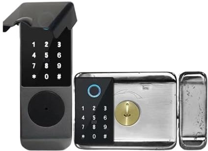 YAXRO Outdoor Waterproof Tuya Smart Lock with Remote Control IC Card Digital Key-Pad Electronic Biometria Security Lock For Gate Door (Color : Tuya Double B)