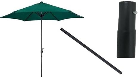 Garden Haven® Garden Parasol Replacement Steel Bottom Pole Tapered End for Crank & Tilt Umbrella Dark Grey 38mm Diameter with Push Button Connector