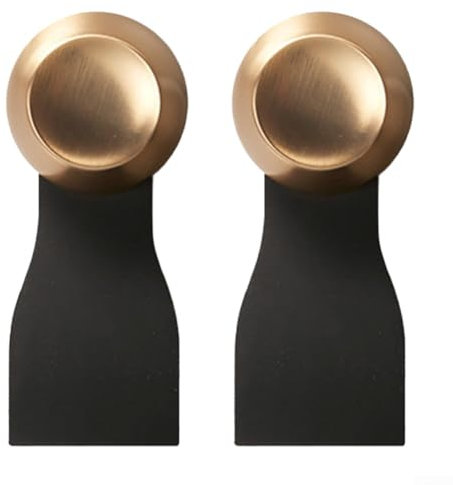 Schubladengriffe aus Leder, sichere Alternative zu Metallgriffen für Schränke und Kleiderschränke, elegantes Design für moderne Innenräume, Schwarz, 2 Stück