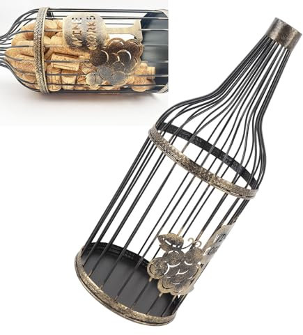 Metallweinkorkenhalter, Rustikaler Weinkorken Sammler mit 60 Korkenkapazität für Esszimmer und Schlafzimmer, Ideales für Weinliebhaber, Bastelkorb -Ornament