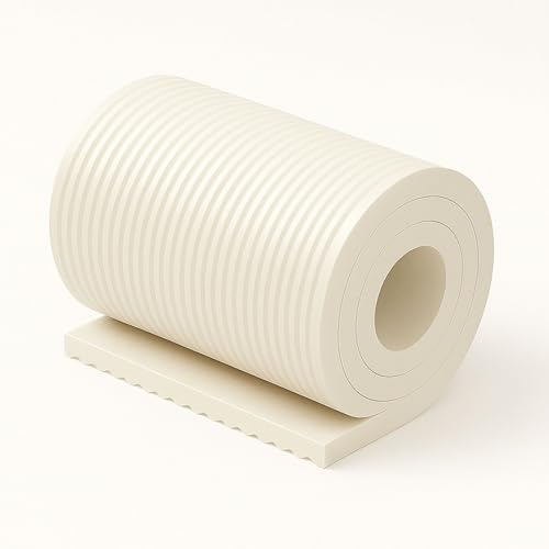 Genérico Protector de Pared Cojín De Pared De 20 Cm para Niños, Acolchado De Pared Anticolisión De Goma para Niños con Autismo, Cojín De Cabecera Despegable Y Adhesivo para Esquina De Mesita(Beige)