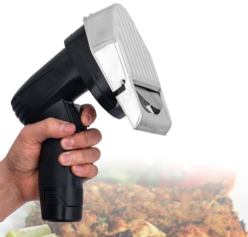 UORDBY Coltelli Portatili per Kebab Wireless/Wireless, Coltello Elettrico per Gyros Commerciale, Macchina per shawarma, affettatrice per Kebab con 2 Lame, per Macchine shawarma Batterytype