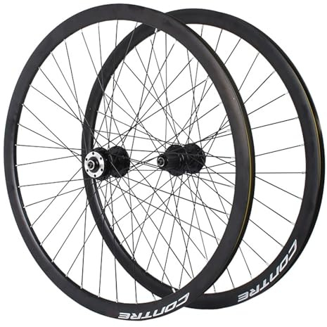 Roues De Vélo De Route Gravel 700C Moyeux 32H Jantes Double Paroi en Alliage D'aluminium 30 Mm Freins À Disque Blocage Rapide Compatibles avec Cassette 7-10 Vitesses(Wheelset)