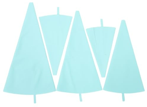 GALPADA Set 5 Sacchetti da Pasto in Silicone Riutilizzabili per Glassa Sacchetti per Decorazione Torte Flessibili e Compatibili Punte Utensili per Pasticceria Domestica e Professionale