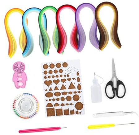 RASTKY Kit Quilling di Carta per Bambini Principianti Strumenti Quilling Facili da Usare Set Decorazioni per la Casa per Forniture per di Carta in Aula per Feste