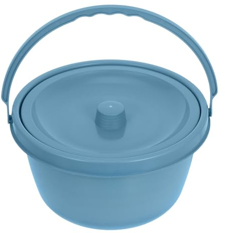 RUNROTOO Portable Travel Urinal Potty for Elderly and Disabled Individuals, Lightweight Plastic Chamber Pot with Secure and Stable Lid, for Camping and Outdoor Use