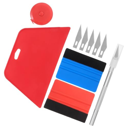 Ciieeo Kit de Herramienta de Fondo de Pantalla Escobilla de Goma y Removedor, Diseño Ergonómico y Bordes Resistentes para Suavizar Papel Tapiz en Instalaciones