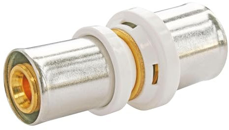 SOMATHERM FOR YOU, Manchon réduit à sertir pour tube multicouche Ø20-Ø16, raccordement facile et rapide, compatible avec profils U, H, TH, conforme norme NF 545, étanchéité sécurisée