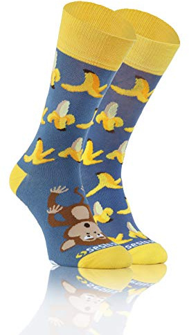 Sesto Senso Calcetines Divertidos Algodón Mujer Hombre Locos Coloridos Funny Socks