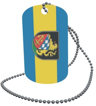 U24 Dog Tag Erkennungsmarke ID Tag an Kette Flagge Altrip Alu 30 x 50 mm