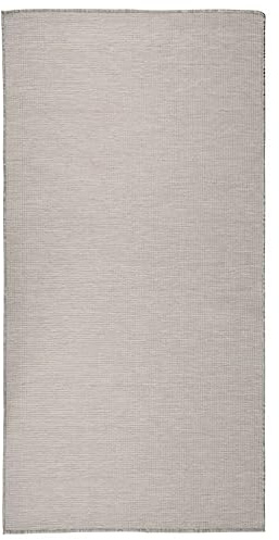 vidaXL Tapis à Tissage Plat d'extérieur 100x200 cm Gris Clair