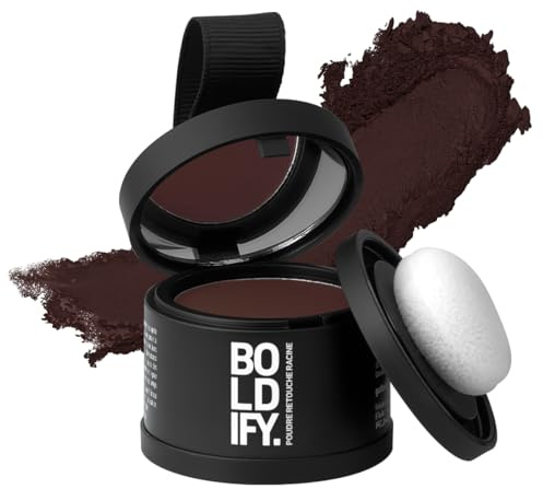 BOLDIFY Retocador de raíces en polvo – Cubre Canas Mujer y Hombre 24 Horas – Maquillaje Capilar Resistente al agua, No Mancha 4g (Cobrizo oscuro)