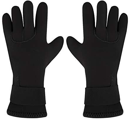 Faxianther Neoprenhandschuhe Thermohandschuhe Anti-Rutsch-Handschuhe Verschleißfest Dicke Warme Neoprenanzughandschuhe Tauchhandschuhe Schwimmen Wassersport Neopren Handschuhe für Männer Frauen