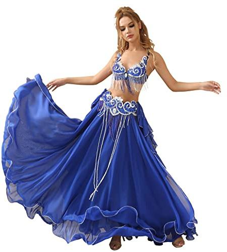 ROYAL SMEELA Costume da Carnevale Donna Set di Danza del Ventre Abbigliamento Vestiti Danzatrice Orientale