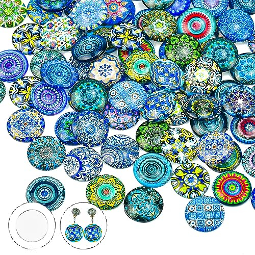 Dousella 100 Glas-Cabochons Kaleidoskop