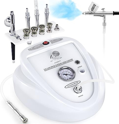 2 in 1 Diamant Maschine, 65-68cmHg Saugkraft professionelle Glow Gesichtsmaschine mit Spray-Kit, Gesichtshautpflege für den Heimgebrauch