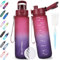 AOPREL Trinkflasche 1l, Trinkflasche Sport Tritan & BPA-Frei Wasserflasche Mit Filter und Bürste, Auslaufsicher Sportflasche Für Fitness, Wandern, Camping, Schule und Büro