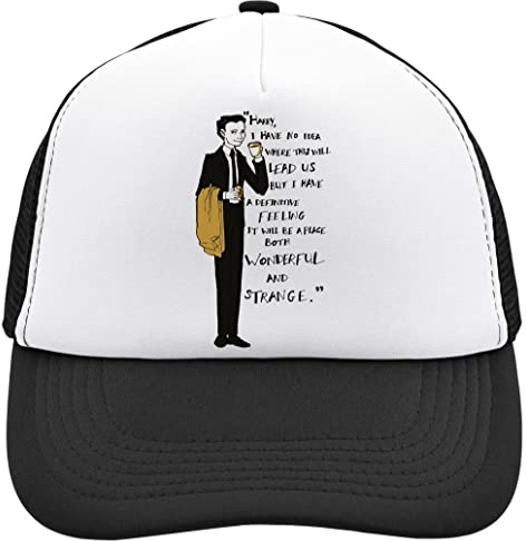 Functon+ Gorra de camionero ajustable con cita de Dale Cooper con parte trasera de malla, para uso diario, color negro, Negro, Taille unique