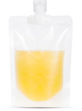 RIGHTPAK 25 PCS, 200ml Portable Travel Fluid Bags, Refillable Empty Squeeze Pouches with Closing Cap, Plastic Fluid Pouches, Portable Spout Pouches for Lotion Shampoo Face Cream Hand Soap