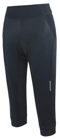 Airtracks Damen Fahrradhose 3/4 Lang Pro Line - Radhose - Radlerhose - 3D Coolmax gepolstert - Atmungsaktiv - UV Schutz - Schnelltrocknend