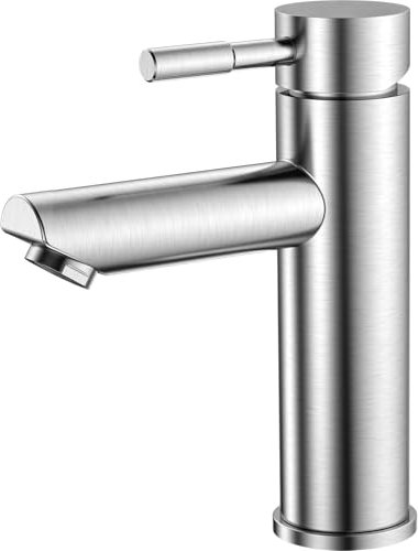 ALFFREUDE Rubinetto Bagno Lavabo Miscelatore Monocomando Bagno con Tubo Collegamento da 60CM Acqua calda e fredda regolabile per Lavabo Bagno Installazione Facile