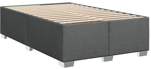 vidaXL Bettgestell ohne Matratze Dunkelgrau 120x190 cm Stoff