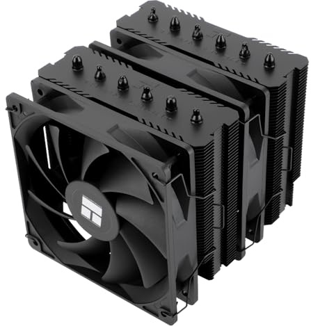 TR Peerless Assassin 120 SE Schwarz, 6 Wärmerohre, 2 x 155 mm hohe PWM-Kühlung TL-C12C für AM4/AM5 und Intel LGA 1851/1700/1150/1151/1200 (Schwarz PA120SE)