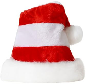YEJAHY Gorro de Navidad, gorro de Papá Noel, borde de pelo grueso, cómodo y clásico para Navidad, para adultos, niños, hombres, mujeres, fiestas de Navidad (rojo y blanco)