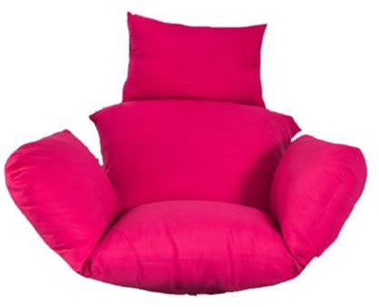 Hängesessel für den Außenbereich, mit Kissen, rosa Farbe, für drinnen und draußen, Schaukelstuhl, Sitzkissen für Hängekorb, Stuhl, weich und bequem