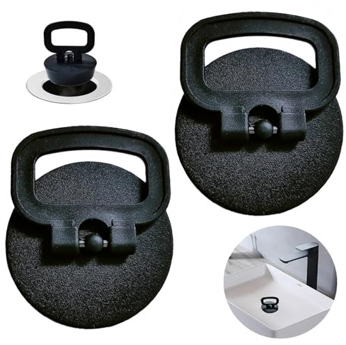 Tomario Sink Plugs Bathroom Plug, 2 Pack Basin Plug for Wash Basin Pedestal, Bath Plug Replacement Bath Drainer Stopper for 42-45mm Drain Hole