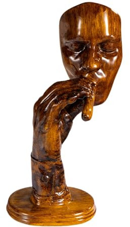 FLYuechun Ranan 14.17inch Creative Art Home Craft Retro Abstract Cigar Smoking Statue Man Ornament Wholesale Room Wine Cabinet Desktop Home Furnishing (Coffee)