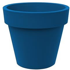 Tera Vaso Grande in Resina STANDARD ONE per Interno ed Esterno, Fioriera Moderna per Piante e Alberi, Vaso Decorativo Resistente UV e Gelo, Porta Piante Design per Giardino o Casa - Ø60 cm BLU