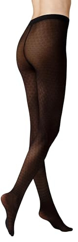 KUNERT Damen Strumpfhosen Business Dots gemustert 40 DEN Black 0500 40-42
