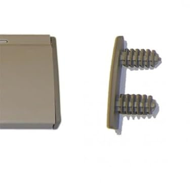 Plastik2® Set 24 Tappi Fermastecca per Tapparelle (12 Destri + 12 Sinistri) - Misura 12mm, Kit Blocca Stecche Anti-Slittamento, Accessori Professionali, Made in Italy - Grigio