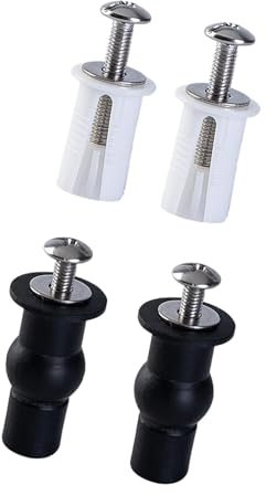 LOVIVER 2 tornillos para el asiento del inodoro con tuercas en expansión accesorios de bricolaje liberación rápida para la mayoría de los asientos de montaje