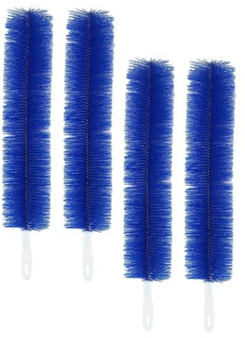 Yardenfun 4pcs Fan Cleaning Brush Durable Dusting Tool with Long Handle Bendable Hard Bristles for Fan Dust Removal Versatile Household Cleaner Comfortable Grip