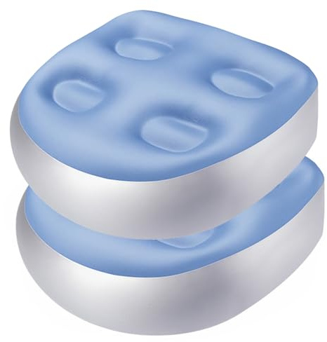 2Pcs Inflatable Booster Seat 16.5x15.8x6.7 Inch Spa & Back Support Hot Tub Seat with Suction Cup PVC Inflatable Booster for Adults