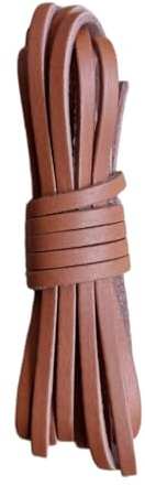 Cordoncino in pelle naturale da 3 mm, 9 metri, piatto, per lacci di scarpe, bracciali, creazione di gioielli