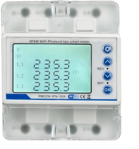 Compteur électrique photovoltaïque bidirectionnel, avec double fonction de mesure et écran LCD numérique, pour systèmes d'énergie solaire, laboratoires