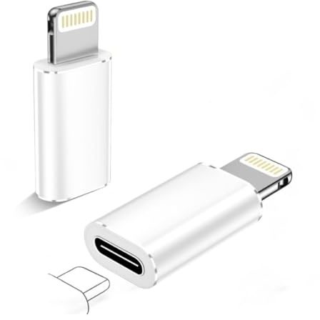 RS USB C till Lightning-adapter, 2 st USB C hona till Lightning-hanadapter | kompatibel med iPhone 14/13/Pro/Pro MAX/iPad och Samsung Android-enheter, Xiaomi - INTE för hörlurar/OTG (2)