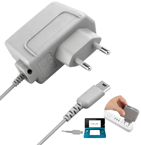 Caricabatterie per DS Lite Adattatore CA Compatibile con Nintendo DS Lite 450mA 5.2V Caricabatterie Portatile per Console NON PER DS (Grigio)